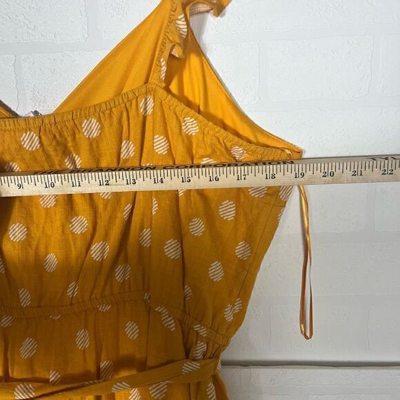 Lauren Conrad Womens Yellow Polka Dot Dress size XXL - Picture 10 of 11